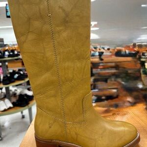 Frye Women's Olive Leather Heeled Boots